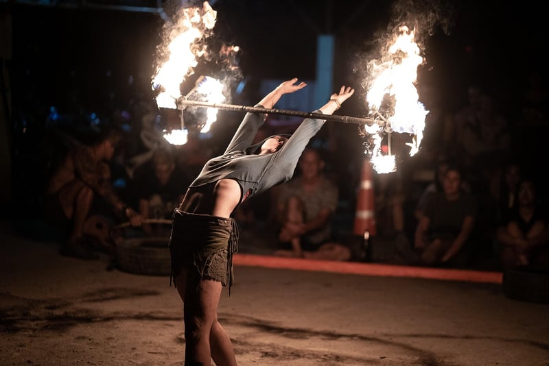 Fire-dancing shows